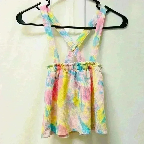 Nikoelodeon Pink Fong Baby Girl 3T Tie Dye Overalls - Picture 3 of 12